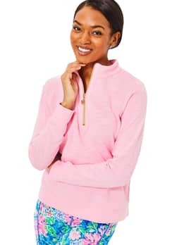 Lilly Pulitzer Women's Conch Shell Pink Luxletic Ashlee Half-Zip Pullover