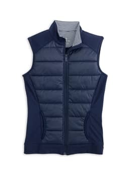 Southern Tide Women's Nautical Navy Shawna Mixed Media Vest