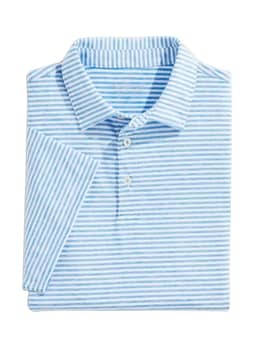 Vineyard Vines Men's Winstead Ocean Blank Heathered Winstead Stripe Sankaty Polo