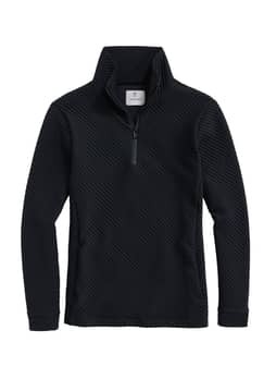 Dudley Stephens Women's Black Pocomo Waffle Pullover