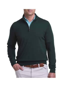 Fairway and Greene Men's Bottle Baruffa Quarter-Zip Windsweater