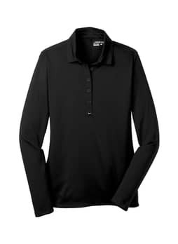 Nike Women's Black Dri-FIT Tech Long-Sleeve Polo