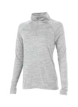 Charles River Women's Grey Space Dyed Quarter-Zip