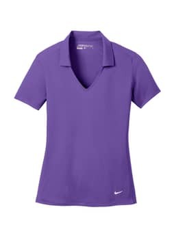 Nike Women's Court Purple Dri-FIT Vertical Mesh Polo