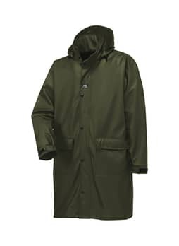 Helly Hansen Men's Green Brown Impertech Long Coat