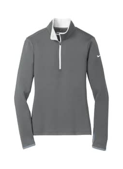 Nike Women's Dark Grey / White Dri-FIT Stretch Half-Zip