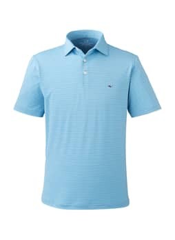 Vineyard Vines Men's Andros Blue Bradley Stripe Sankaty Polo