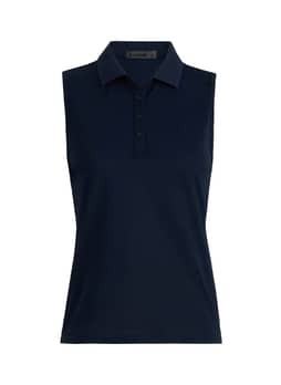 G/FORE Women's Twilight Pleated Collar Tech Pique Sleeveless Polo