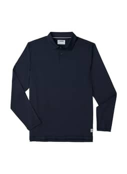 Linksoul Men's Navy Sun Valley Long-Sleeve Polo