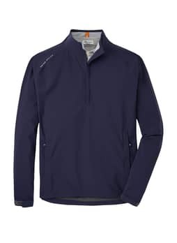 Peter Millar Men's Navy Shield Rain Shell Half-Zip Jacket