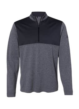 Adidas Men's Black Heather / Carbon Lightweight Quarter-Zip