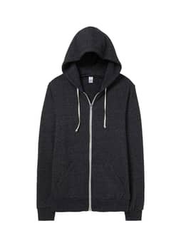 Alternative Men's Eco True Black Rocky Eco-Fleece Zip Hoodie