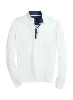 Johnnie-O Men's White Sully Quarter-Zip