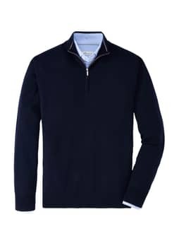 Peter Millar Men's Navy Autumn Crest Quarter-Zip