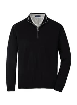 Peter Millar Men's Black Excursionist Flex Quarter-Zip DISCONTINUED