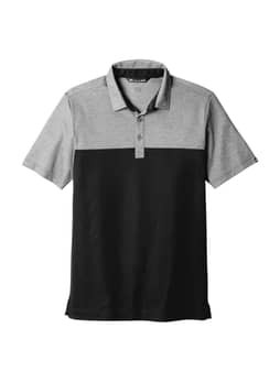 TravisMathew Men's Black Heather / Black Oceanside Blocked Polo