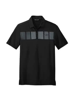 TravisMathew Men's Black Cabana Chest Stripe Polo