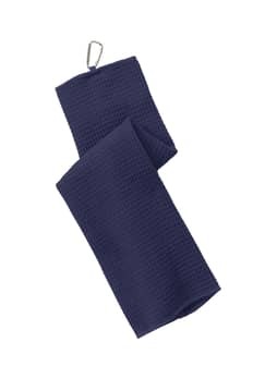 Port Authority True Navy Waffle Microfiber Golf Towel