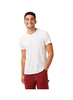 Alternative Men's White Reactive Heritage Garment-Dyed Distressed T-Shirt