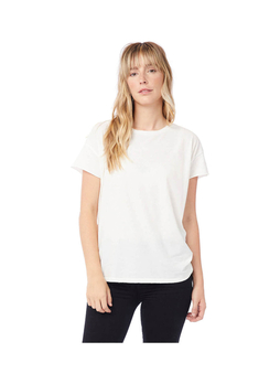 Alternative Women's Vintage White Rocker Garment-Dyed Distressed T-Shirt