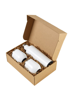 Corkcicle Gloss White Canteen & Stemless Wine Cup Gift Set
