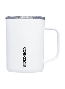 Corkcicle Gloss White 16 oz Coffee Mug