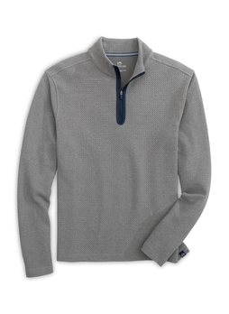 Southern Tide Men's Heather Shadow Grey Heather Outbound Quarter-Zip
