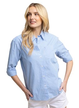 Southern Tide Women's Blue Fin Katherine Stripe Shirt