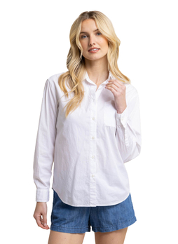 Southern Tide Women's Classic White Katherine Poplin Shirt