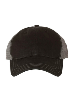 Richardson Black / Charcoal Garment-Washed Trucker Hat