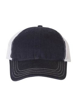 Richardson Navy / White Garment-Washed Trucker Hat