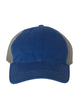 Richardson Royal / Charcoal Garment-Washed Trucker Hat