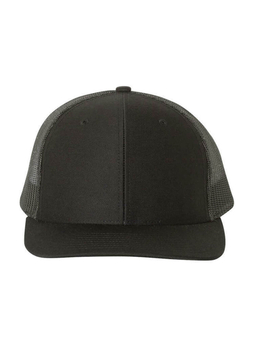 Richardson Black Adjustable Snapback Trucker Hat