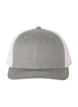 Richardson Heather Grey / White Adjustable Snapback Trucker Hat