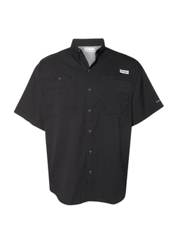 Columbia Men's Black PFG Tamiami II Short-Sleeve Shirt