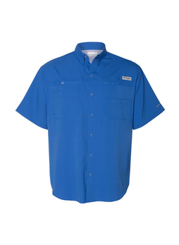 Columbia Men's Vivid Blue PFG Tamiami II Short-Sleeve Shirt