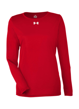 Under Armour Women's Red / White Team Tech Long-Sleeve T-Shirt