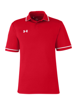 Under Armour Men's Red Tipped Team Performance Polo