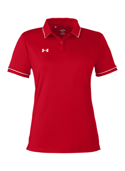 Under Armour Women's Red Tipped Team Performance Polo