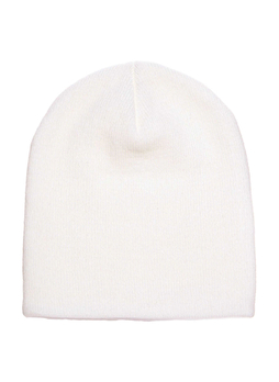 Yupoong White Knit Beanie