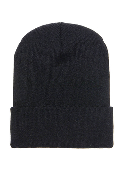 Yupoong Black Cuffed Knit Beanie