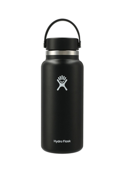 Hydro Flask Black Wide Mouth With Flex Cap 32oz.