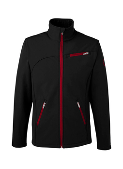 Spyder Men's Black / Red Transport Soft Shell Jacket