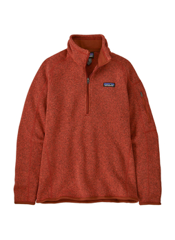 Patagonia Women's Pimento Red Better Sweater Quarter-Zip