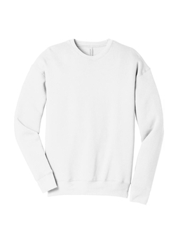 Bella + Canvas Men's White Drop Shoulder Fleece Sweatshirt