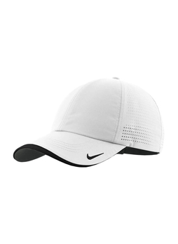 Nike White Dri-FIT Swoosh Perforated Hat