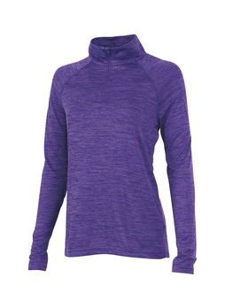 Charles River Women's Purple Space Dyed Quarter-Zip