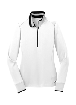 Nike Women's White / Black Dri-FIT Half-Zip