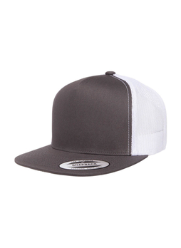 Yupoong Charcoal / White 5-Panel Classic Trucker Hat