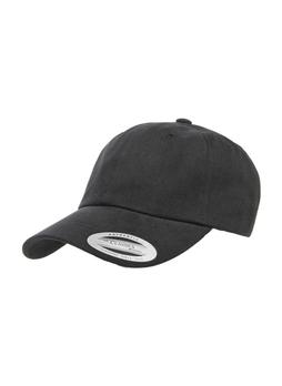 Yupoong Black Peached Cotton Twill Dad Hat